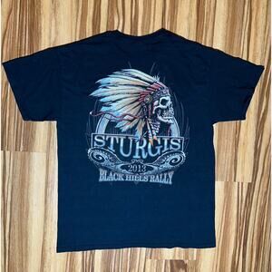 2013 Sturgis Black Hills Rally Black Tshirt Size L